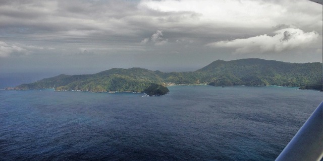 Severní část ostrova Tobago.